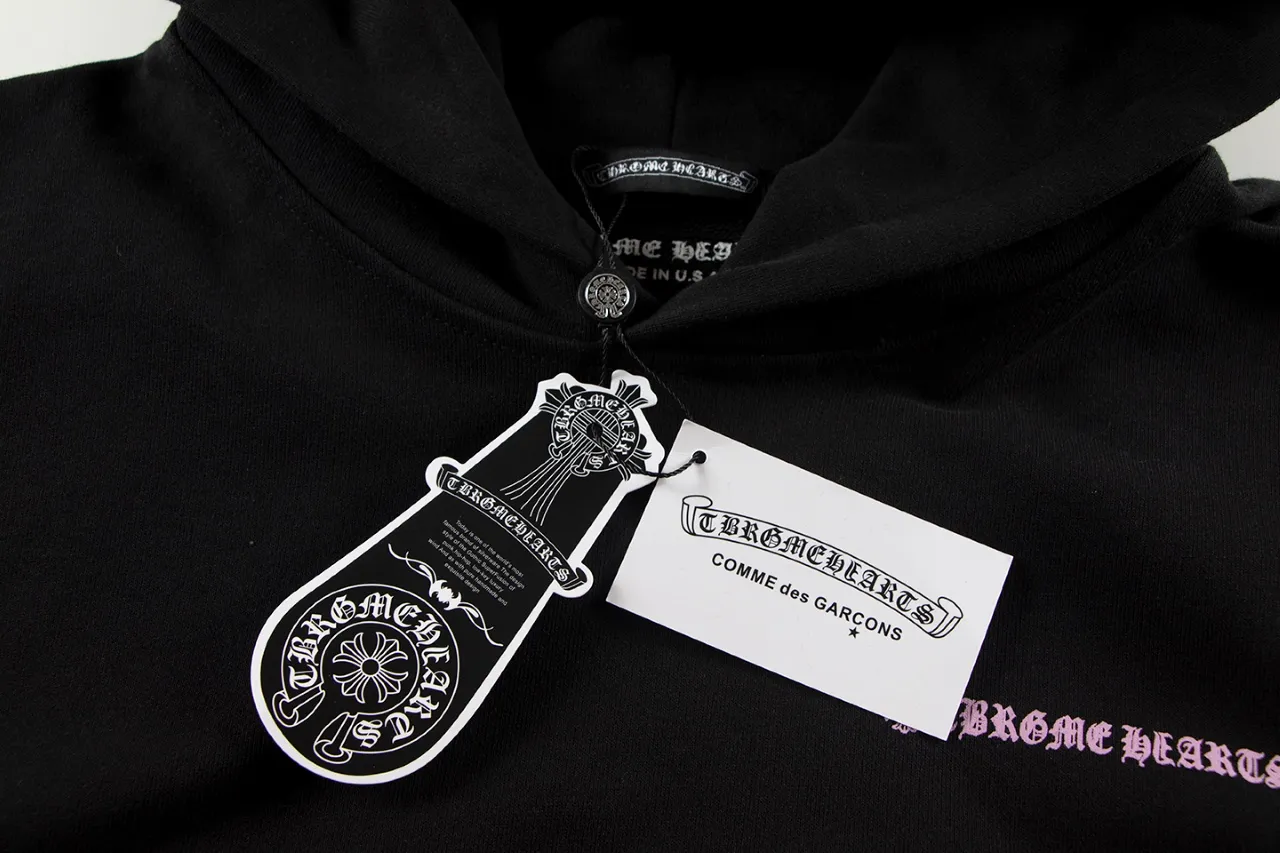 P290 ChromeHeart Chrome Heart Cherry Blossom Logo Embroidered Sweatshirt Ready in stock Focus on quality and compare at will Size: S M L XL Color: Black